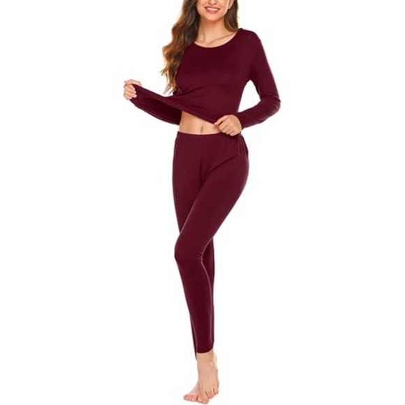 Chaser NWT Love Knit Long John Loungewear Cozy Ankle Legging Pants Red Sz Medium - Picture 1 of 6